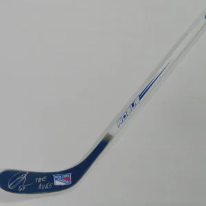 ANTHONY DUCLAIR SIGNED HOCKEY STICK NEW YORK RANGERS THE DUKE INSCRIPTION PROOF