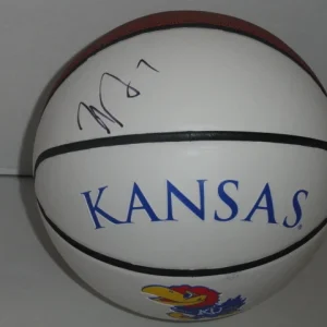 WAYNE SELDEN JR. SIGNED KANSAS JAYHAWKS LOGO BASKETBALL NBA STAR JR PROOF