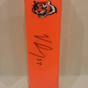 VINCENT REY SIGNED CINCINNATI BENGALS TOUCHDOWN PYLON FOOTBALL EXACT PROOF
