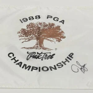 JEFF SLUMAN SIGNED 1988 PGA CHAMPIONSHIP PIN FLAG OAK TREE VERY RARE