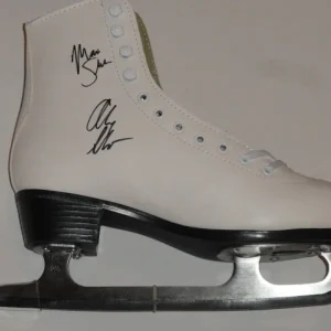 ALEX & MAIA SHIBUTANI SIGNED ICE SKATE 2018 OLYMPICS FIGURE SKATING PROOF
