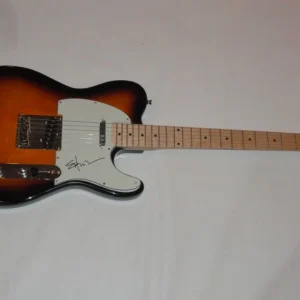 SHOOTER JENNINGS SIGNED SUNBURST ELECTRIC GUITAR COUNTRY WAYLON PROOF JSA COA