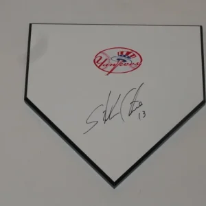 STARLIN CASTRO SIGNED HOME PLATE NEW YORK YANKEES AUTOGRAPHED