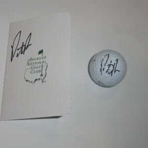 PATRICK REED SIGNED MASTERS GOLF BALL AND SCORECARD 2018 CHAMPION PROOF