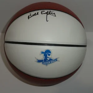 BILL RAFTERY SIGNED BASKETBALL SETON HALL PIRATES LEGENDARY ANNOUNCER PROOF