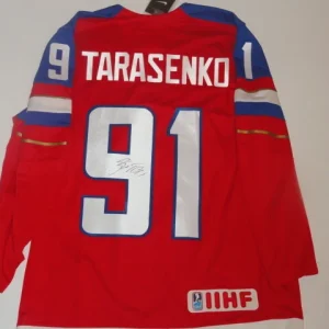 VLADIMIR TARASENKO SIGNED 2014 TEAM RUSSIA OLYMPIC JERSEY SOCHI LICENSED JSA COA