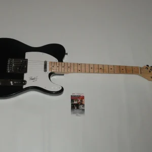 BOOKER T JONES SIGNED BLACK ELECTRIC GUITAR BOOKER T & THE M.G.'S JSA COA PROOF