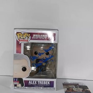 ALEX TREBEK SIGNED JEOPARDY FUNKO POP LEGEND HOST JSA COA