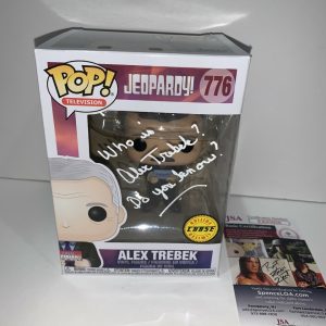ALEX TREBEK SIGNED CHASE EDITION JEOPARDY FUNKO POP MUSTACHE HOST JSA COA 1