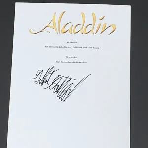 GILBERT GOTTFRIED SIGNED ALADDIN FULL MOVIE SCRIPT IAGO PROOF VERY RARE JSA COA
