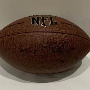 TAYLOR PRICE SIGNED NFL FOOTBALL NEW ENGLAND PATRIOTS DAMAGED