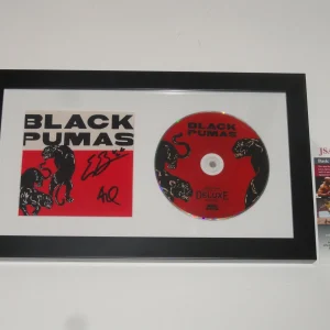 BLACK PUMAS SIGNED FRAMED SELF TITLED CD ERIC BURTON ADRIAN QUESADA JSA COA