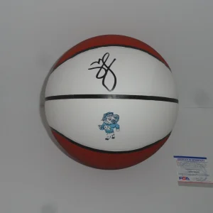 SAM PERKINS SIGNED BASKETBALL NORTH CAROLINA TAR HEELS 1982 NCAA CHAMPS PSA COA