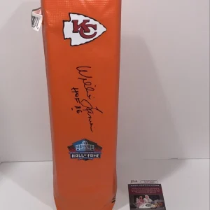 WILLIE LANIER SIGNED TOUCHDOWN PYLON KANSAS CITY CHIEFS FOOTBALL HOF JSA COA