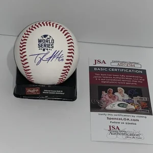 TYLER MATZEK SIGNED 2021 WORLD SERIES BASEBALL ATLANTA BRAVES JSA COA