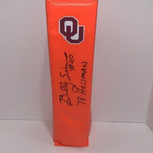 BILLY SIMS SIGNED TOUCHDOWN PYLON OKLAHOMA SOONERS 78 JSA COA