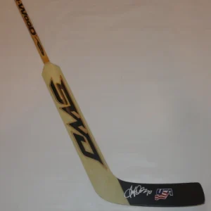 RYAN MILLER SIGNED GOALIE STICK TEAM USA HOCKEY VANCOUVER CANUCKS PROOF