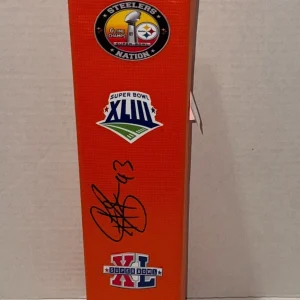 TROY POLAMALU SIGNED PITTSBURGH STEELERS PYLON FOOTBALL SUPER BOWL BOWL PROOF