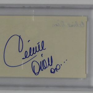 Celine Dion PSA COA Signed Autograph Cut Encapsulation Gem Mint 10