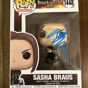 Ashly Burch ‘Attack on Titan’ Signed Funko Pop ‘Sasha Braus’ Autograph Beckett