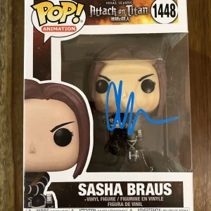 Ashly Burch ‘Attack on Titan’ Signed Funko Pop ‘Sasha Braus’ Autograph Beckett