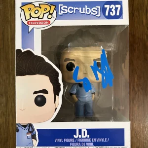 Zach Braff ‘Scrubs’ Signed ‘J.D.’ Funko Pop Beckett BSA Rare JD