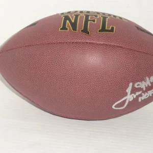 TOM MACK SIGNED NFL FOOTBALL LOS ANGELES RAMS HOF AUTOGRAPHED