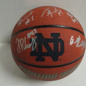 NOTRE DAME FIGHTING IRISH TEAM SIGNED BASKETBALL MIKE BREY JERIAN GRANT