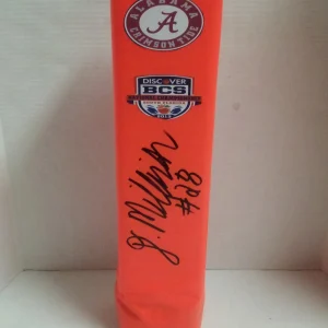 DEE MILLINER SIGNED TOUCHDOWN PYLON ALABAMA CRIMSON TIDE BCS CHAMPIONS FOOTBALL