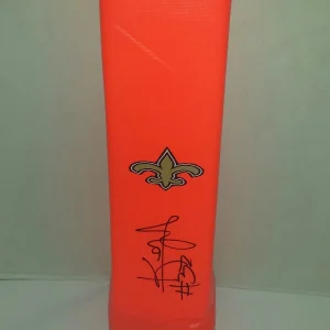 KENNY VACCARO SIGNED TOUCHDOWN PYLON NEW ORLEANS SAINTS AUTOGRAPHED FOOTBALL