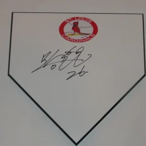 SEUNG-HWAN OH SIGNED HOME PLATE ST. LOUIS CARDINALS AUTOGRAPHED PROOF