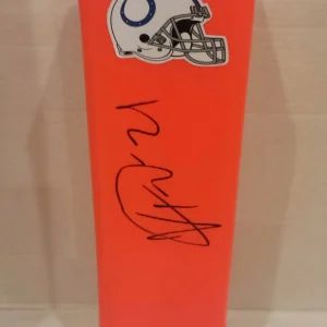VONTAE DAVIS SIGNED TOUCHDOWN PYLON INDIANAPOLIS COLTS AUTOGRAPHED FOOTBALL