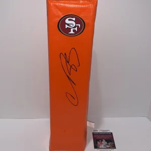 VERNON DAVIS SIGNED TOUCHDOWN PYLON SAN FRANCISCO 49ERS FOOTBALL PROOF JSA COA