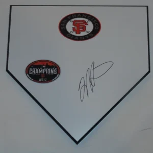 TIM HUDSON SIGNED HOME PLATE SAN FRANCISCO GIANTS 2014 WORLD SERIES CHAMPIONS