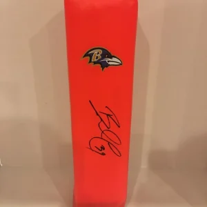 BRANDON CARR SIGNED TOUCHDOWN PYLON BALTIMORE RAVENS FOOTBALL SUPER BOWL