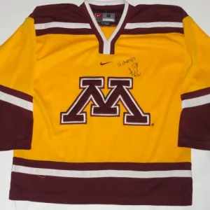 AMANDA KESSEL SIGNED MINNESOTA GOLDEN GOPHERS HOCKEY JERSEY PROOF LICENSED