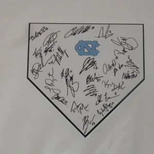 2017 NORTH CAROLINA TAR HEELS TEAM SIGNED HOME PLATE J.B. BUKAUSKAS WORLD SERIES