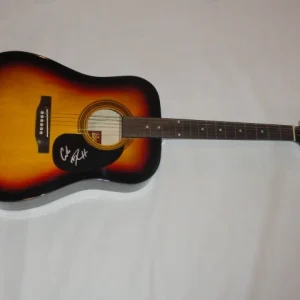 CALE DODDS SIGNED FULL-SIZE SUNBURST ACOUSTIC GUITAR COUNTRY SUPERSTAR