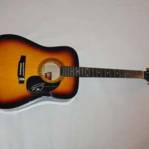 WILLIAM MICHAEL MORGAN SIGNED SUNBURST ACOUSTIC GUITAR COUNTRY SUPERSTAR