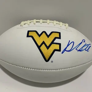 AUSTIN KENDALL SIGNED WEST VIRGINIA MOUNTAINEERS LOGO FOOTBALL PROOF RARE