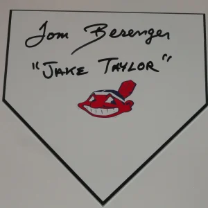 TOM BERENGER SIGNED HOME PLATE MAJOR LEAGUE JAKE TAYLOR PROOF