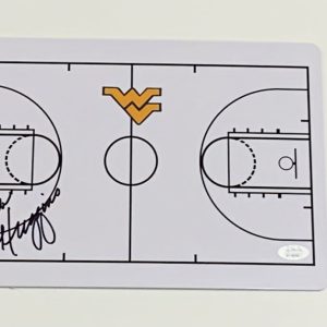 BOB HUGGINS SIGNED CLIPBOARD WEST VIRGINIA MOUNTAINEERS BOBBY HOF JSA COA
