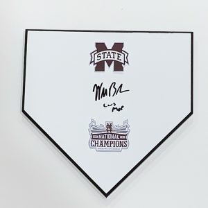 WILL BEDNAR SIGNED HOME PLATE MISSISSIPPI ST. BULLDOGS CWS MVP INSCRIPT PSA COA