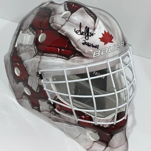 ANN-RENEE DESBIENS SIGNED F/S GOALIE MASK TEAM CANADA 2022 OLYMPICS PSA COA