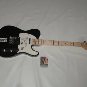 ANBERLIN SIGNED BLACK ELECTRIC GUITAR STEPHEN CHRISTIAN ALL 5 PROOF JSA COA 1