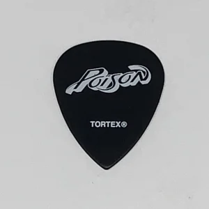 POISON 2022 STADIUM TOUR BLACK GUITAR PICK CC DEVILLE C.C. VERY RARE
