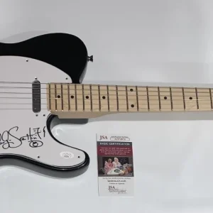WES SCANTLIN SIGNED BLACK ELECTRIC GUITAR PUDDLE OF MUDD JSA COA