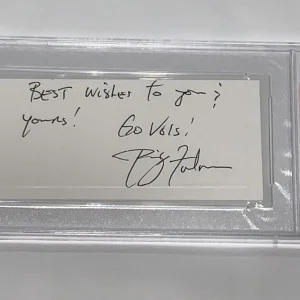 PHILIP FULMER SIGNED CUT PSA DNA SLABBED TENNESSEE VOLUNTEERS SLAB