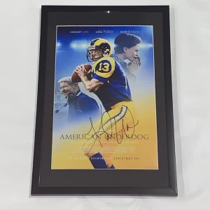 KURT WARNER SIGNED FRAMED & MATTED AMERICAN UNDERDOG MOVIE POSTER JSA COA