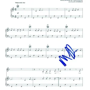 Miranda Lambert Signed Autograph The House That Built Me Sheet Music w/ JSA COA